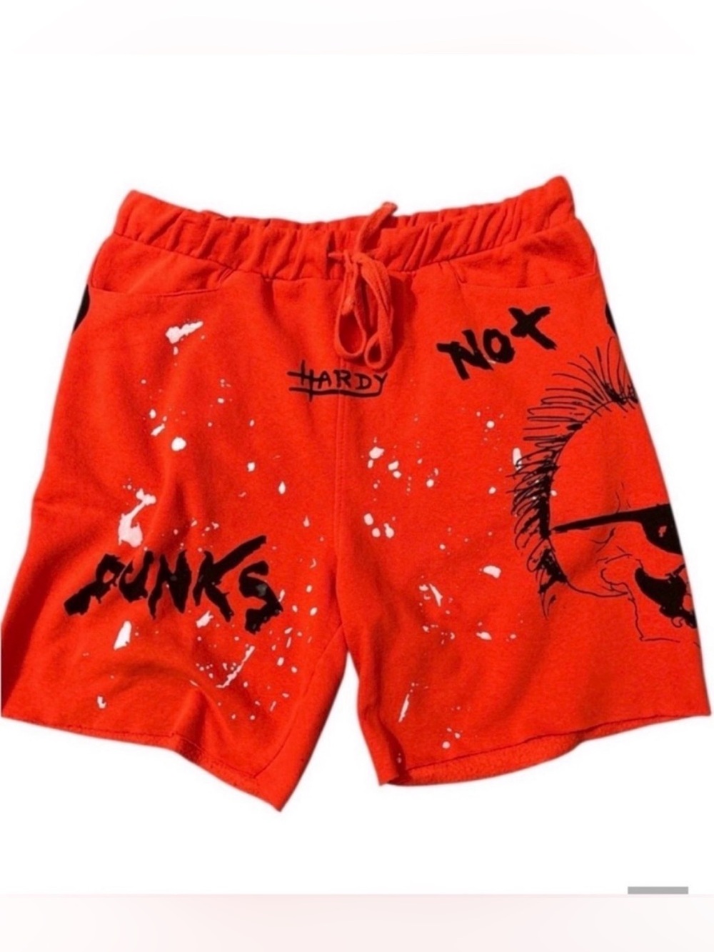 Ed Hardy Graphic Men’s Shorts Punk No Dead Skull Print L